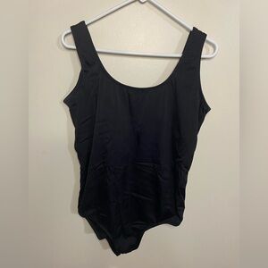 Catalina 2X (18W/20W) Swimsuit Black Ribbed NWOT